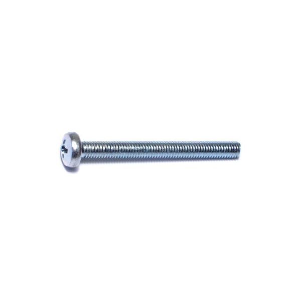 Midwest Fastener M5-0.80 x 50 mm Phillips Pan Machine Screw, Zinc Plated Steel, 20 PK 78306 - main